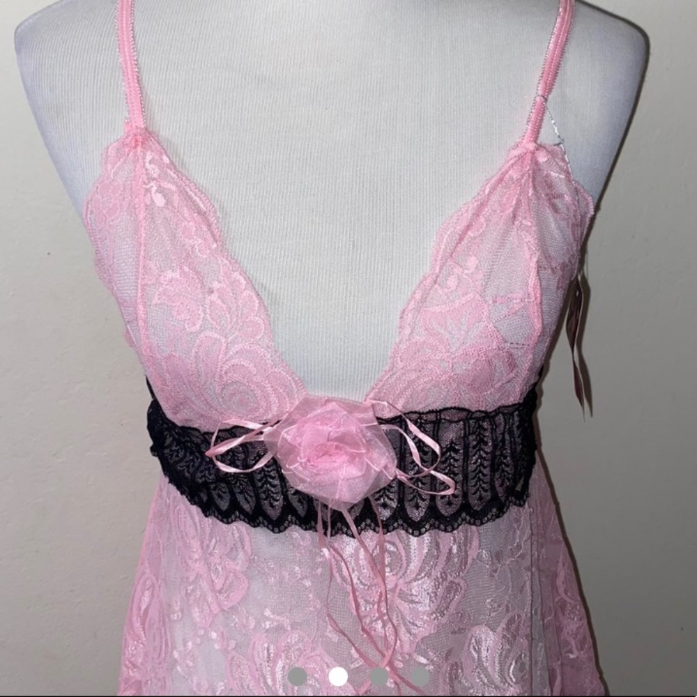 🖤🤍BABY PINK ROSE LINGERIE DRESS💖🌷 - Picture 2 of 4